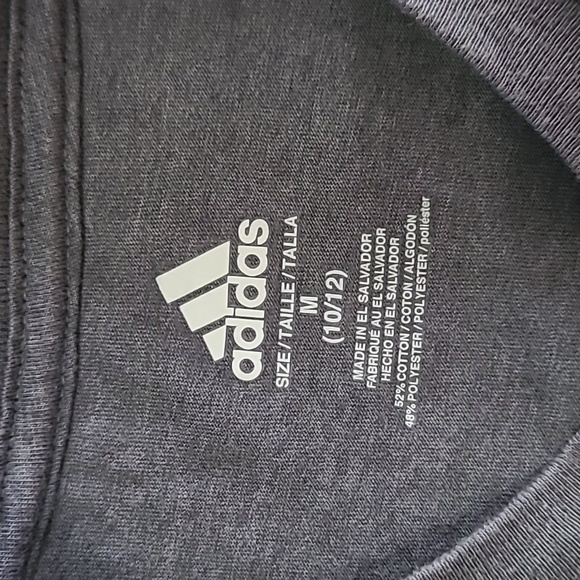 Adidas Grey T-Shirt with an Orange Logo size Medium (10-12) - Picture 4 of 4